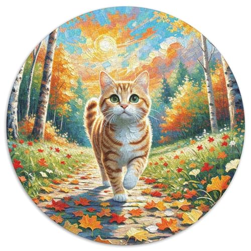 1000 Teile Europäisch Kurzhaar Puzzle Für Jugendliche Und Erwachsene Geduldspiel Katze Herbstwald Puzzles Aus Karton Wohndekoration Geschenkideen 1000pcs (67.5x67.5cm) von WXLWHR