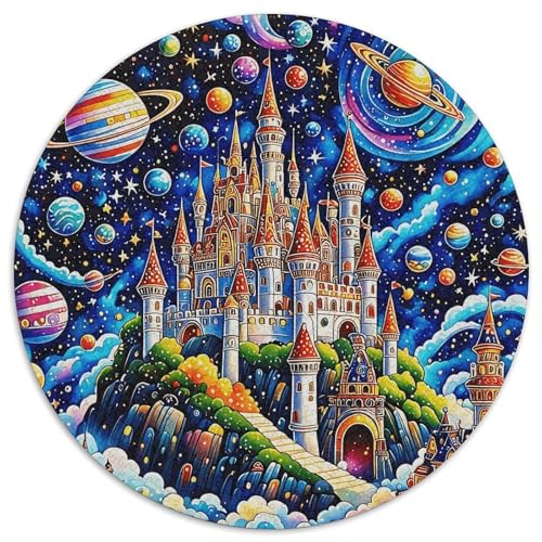 1000 Teile Fantasy Schloss Puzzle Für Erwachsene Und Kinder aus Karton Pädagogisches Spiel Fantasy Schloss Floating in Weltraum Puzzles Dekoration Einzigartiges Geschenk 1000pcs (67.5x67.5cm) von WXLWHR