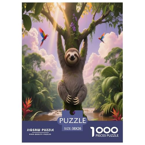 1000 Teile Faultier Puzzle – Für Erwachsene, Herausforderndes Denkspiel, RainWald Puzzle, Dekoration, Einzigartiges Geschenk 38x26cm/1000pcs 1000 Teile Faultier Puzzle – Für Erwachsene, Herausforderndes Denkspiel, RainWald Puzzle, Dekoration, Einzigartiges Geschenk 38x26cm/1000pcs von WXLWHR