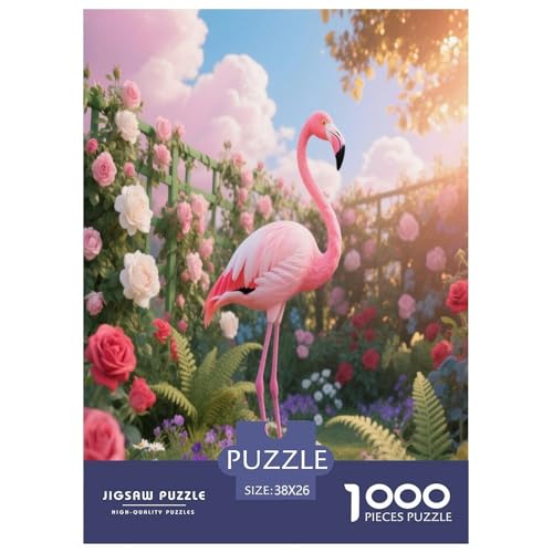 1000 Teile Flamingo Puzzle – Für Erwachsene, Herausforderndes Denkspiel, Garten Puzzles, Wohnkultur, Geschenk Für Kinder 38x26cm/1000pcs 1000 Teile Flamingo Puzzle – Für Erwachsene, Herausforderndes Denkspiel, Garten Puzzles, Wohnkultur, Geschenk Für Kinder 38x26cm/1000pcs von WXLWHR