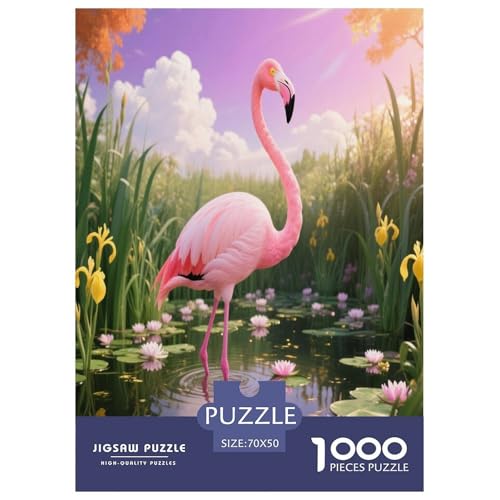 1000 Teile Flamingo Puzzle – Für Erwachsene, Herausforderndes Denkspiel, Lilie Pond Puzzle, Wohnkultur, Geschenk Zum Geburtstag 70x50cm/1000pcs 1000 Teile Flamingo Puzzle – Für Erwachsene, Herausforderndes Denkspiel, Lilie Pond Puzzle, Wohnkultur, Geschenk Zum Geburtstag 70x50cm/1000pcs von WXLWHR