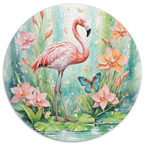 1000 Teile Flamingo Puzzle Für Jugendliche Und Erwachsene Geduldspiel Flamingo Blumen Puzzles Aus Karton Wohndekoration Geschenk Zu Weihnachten 1000pcs (67.5x67.5cm) von WXLWHR