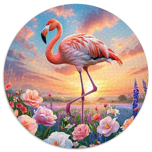 1000 Teile Flamingo Puzzle Für Jugendliche Und Erwachsene Geschicklichkeitsspiel Flamingo Blumen Puzzles Aus Karton Wohndekoration Geschenk Zu Weihnachten 1000pcs (67.5x67.5cm) von WXLWHR