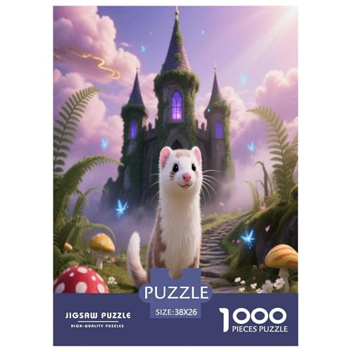 1000 Teile Frettchen Puzzle – Für Erwachsene, Herausforderndes Denkspiel, Schloss Puzzle, Wohnkultur, Geschenk Für Erwachsene 38x26cm/1000pcs 1000 Teile Frettchen Puzzle – Für Erwachsene, Herausforderndes Denkspiel, Schloss Puzzle, Wohnkultur, Geschenk Für Erwachsene 38x26cm/1000pcs von WXLWHR
