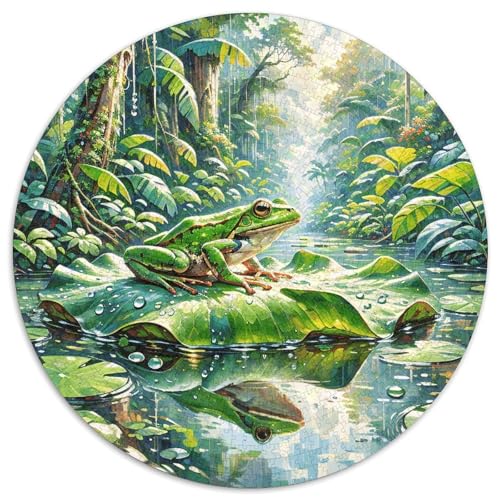 1000 Teile Frosch Puzzle Für Erwachsene Und Kinder Puzzlespiel Kreativspiel Frosch Wald Seerosenblatt Puzzles Aus Karton Wohndekoration Einzigartiges Geschenk 1000pcs (67.5x67.5cm) von WXLWHR