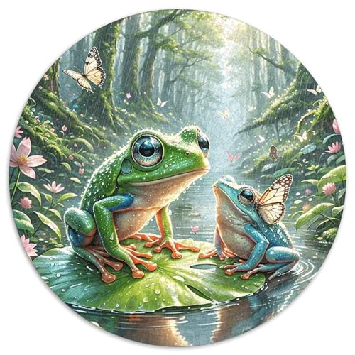 1000 Teile Frosch Puzzle Für Jugendliche Und Erwachsene Geschicklichkeitsspiel Frosch Wald Puzzles Aus Karton Wohndekoration Geschenk Zu Weihnachten 1000pcs (67.5x67.5cm) von WXLWHR