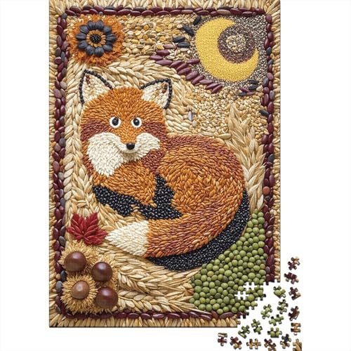 1000 Teile Fuchs Puzzle Für Erwachsene Und Kinder Holzpuzzle Pädagogisches Spiel Fuchs-Getreide-Collage Puzzles Wohndekoration Geschenk Zum Geburtstag 1000pcs (75x50cm) von WXLWHR