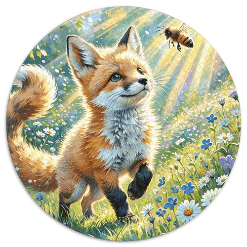 1000 Teile Fuchs Puzzle Für Jugendliche Und Erwachsene Geduldspiel Fuchs Blumen Puzzle Aus Karton Wohndekoration Geschenk Für Erwachsene 1000pcs (67.5x67.5cm) von WXLWHR