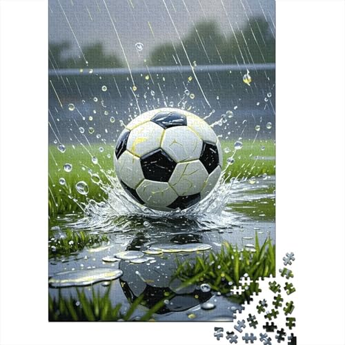 1000 Teile Fußball Puzzle Für Erwachsene Und Kinder Holzpuzzle Geduldspiel Fußball-Gras-Spritzer Puzzle Wohndekoration Geschenk Zum Geburtstag 1000pcs (75x50cm) von WXLWHR