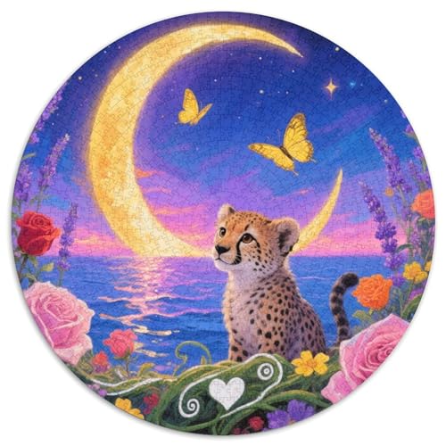 1000 Teile Gepardenjunges Puzzle – Für Erwachsene, Anspruchsvolles Spiel, Sternenblumen Puzzle, Dekoration, Geschenk Für Erwachsene 1000pcs (67.5x67.5cm) von WXLWHR