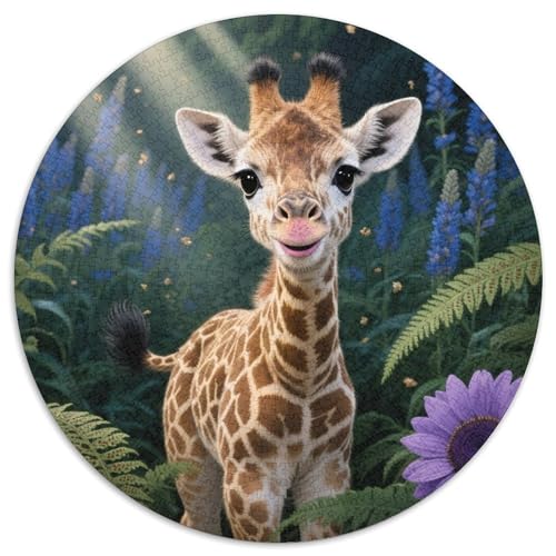 1000 Teile Giraffe Puzzle – Für Erwachsene, Anspruchsvolles Spiel, Grüne Pflanzen Puzzle, Wohnkultur, Geschenkideen 1000pcs (67.5x67.5cm) von WXLWHR