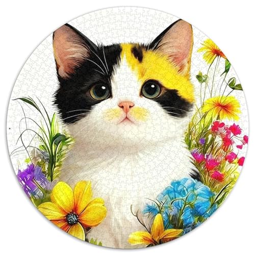 1000 Teile Glückskatze Puzzle – Für Erwachsene, Familienspaß & Gemeinsames Spiel, Blumen Puzzles, Dekoration, Geschenkideen 1000pcs (67.5x67.5cm) von WXLWHR