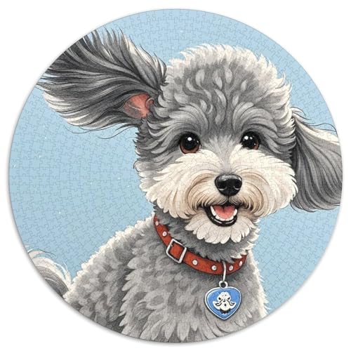 1000 Teile Grauer Teddyhund Puzzle Für Erwachsene Und Kinder aus Karton Pädagogisches Spiel Grauer Teddyhund Puzzle Wohnkultur Geschenk Für Erwachsene 1000pcs (67.5x67.5cm) von WXLWHR