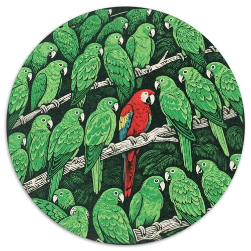 1000 Teile Green Papagei Puzzle – Für Erwachsene, Anspruchsvolles Spiel, Bunte Papageien Puzzle, Dekoration, Einzigartiges Geschenk 1000pcs (67.5x67.5cm) von WXLWHR