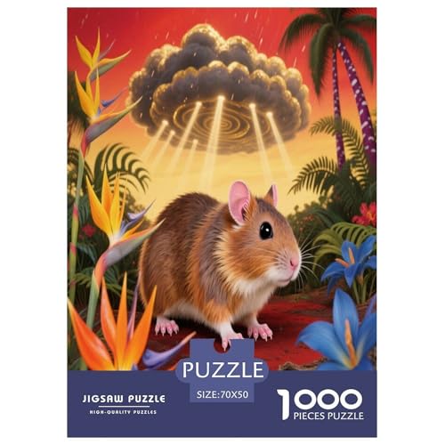 1000 Teile Guinea Schwein Puzzle – Für Erwachsene, Herausforderndes Denkspiel, Tropical Blumen Puzzle, Wohnkultur, Geschenk Für Erwachsene 70x50cm/1000pcs 1000 Teile Guinea Schwein Puzzle – Für Erwachsene, Herausforderndes Denkspiel, Tropical Blumen Puzzle, Wohnkultur, Geschenk Für Erwachsene 70x50cm/1000pcs von WXLWHR