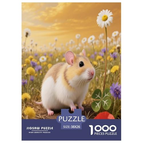 1000 Teile Hamster Puzzle – Für Erwachsene, Herausforderndes Denkspiel, Blumen Puzzle, Wohnkultur, Geschenk Für Erwachsene 38x26cm/1000pcs 1000 Teile Hamster Puzzle – Für Erwachsene, Herausforderndes Denkspiel, Blumen Puzzle, Wohnkultur, Geschenk Für Erwachsene 38x26cm/1000pcs von WXLWHR