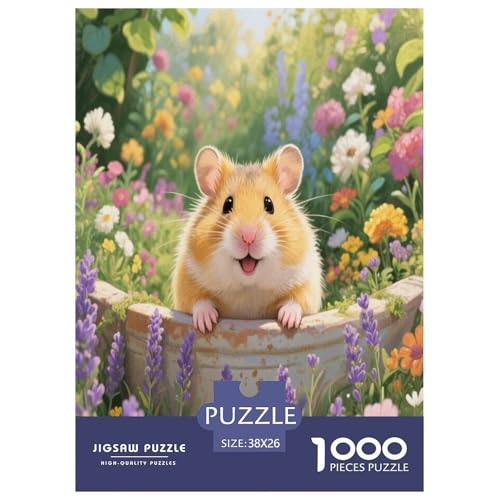 1000 Teile Hamster Puzzle – Für Erwachsene, Herausforderndes Denkspiel, Garten Blumen Puzzles, Dekoration, Geschenk Für Erwachsene 38x26cm/1000pcs 1000 Teile Hamster Puzzle – Für Erwachsene, Herausforderndes Denkspiel, Garten Blumen Puzzles, Dekoration, Geschenk Für Erwachsene 38x26cm/1000pcs von WXLWHR