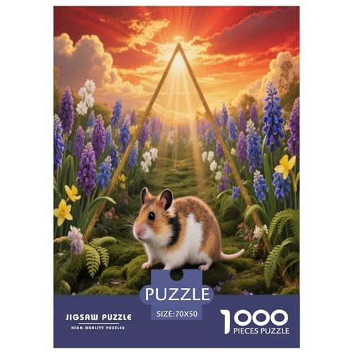1000 Teile Hamster Puzzle – Für Erwachsene, Herausforderndes Denkspiel, Sea of Blumen Puzzles, Dekoration, Einzigartiges Geschenk 70x50cm/1000pcs 1000 Teile Hamster Puzzle – Für Erwachsene, Herausforderndes Denkspiel, Sea of Blumen Puzzles, Dekoration, Einzigartiges Geschenk 70x50cm/1000pcs von WXLWHR