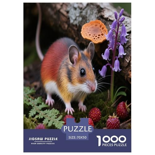 1000 Teile Hamster Puzzle – Für Erwachsene, Herausforderndes Denkspiel, Wald Puzzle, Wohnkultur, Geschenk Für Kinder 70x50cm/1000pcs 1000 Teile Hamster Puzzle – Für Erwachsene, Herausforderndes Denkspiel, Wald Puzzle, Wohnkultur, Geschenk Für Kinder 70x50cm/1000pcs von WXLWHR