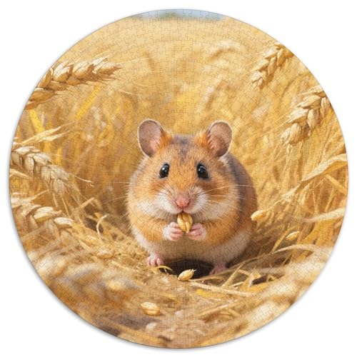 1000 Teile Hamster Puzzle Für Erwachsene Und Kinder aus Karton Pädagogisches Spiel Hamster Reisähre Puzzles Dekoration Geschenk 1000pcs (67.5x67.5cm) von WXLWHR