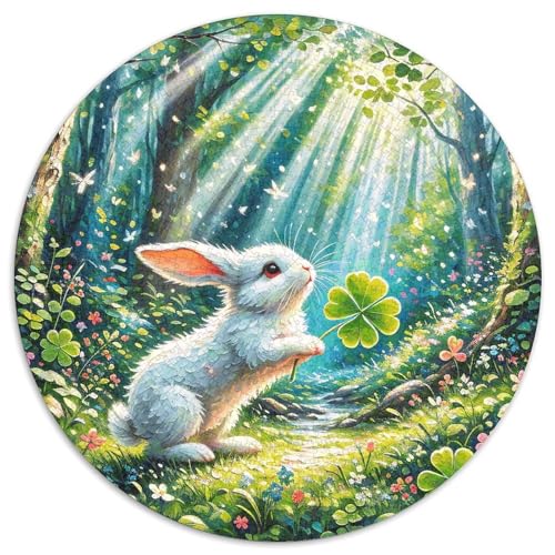 1000 Teile Hase Puzzle Für Jugendliche Und Erwachsene Geschicklichkeitsspiel Hase Wald Puzzles Aus Karton Wohndekoration Geschenk Für Kinder 1000pcs (67.5x67.5cm) von WXLWHR