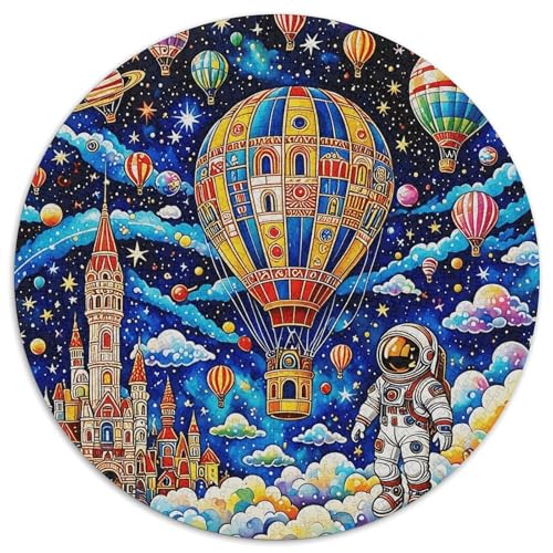 1000 Teile Heißluftballon Puzzle Für Erwachsene Und Kinder aus Karton Pädagogisches Spiel Heißluftballon Schloss Astronaut Puzzles Dekoration Geschenk 1000pcs (67.5x67.5cm) von WXLWHR