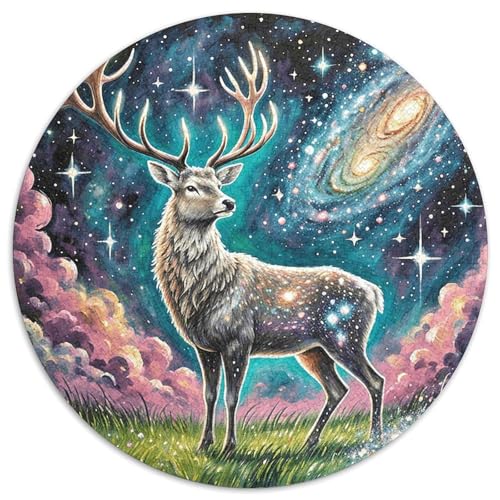 1000 Teile Hirsch Puzzle Für Jugendliche Und Erwachsene Familien Spiel Hirsch Bunter Himmel Puzzles Aus Karton Wohndekoration Geschenkideen 1000pcs (67.5x67.5cm) von WXLWHR