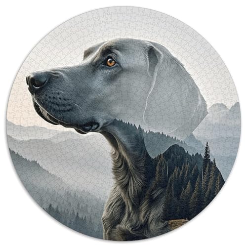 1000 Teile Hund Puzzle Für Erwachsene Und Kinder aus Karton Pädagogisches Spiel Hund Wald Berge Puzzles Wohnkultur Einzigartiges Geschenk 1000pcs (67.5x67.5cm) von WXLWHR