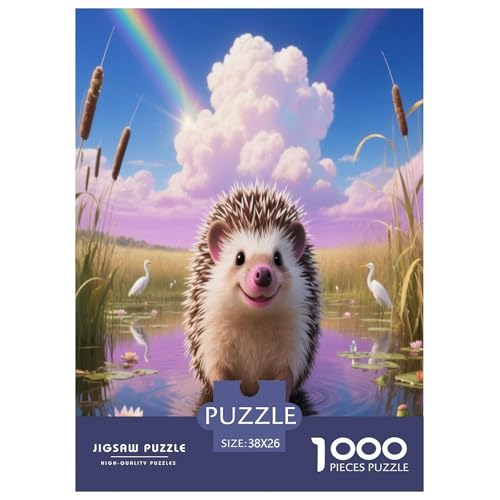 1000 Teile Igel Puzzle – Für Erwachsene, Herausforderndes Denkspiel, Reed Sumpf Puzzles, Wohnkultur, Geschenk Für Kinder 38x26cm/1000pcs 1000 Teile Igel Puzzle – Für Erwachsene, Herausforderndes Denkspiel, Reed Sumpf Puzzles, Wohnkultur, Geschenk Für Kinder 38x26cm/1000pcs von WXLWHR