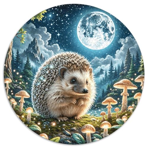 1000 Teile Igel Puzzle Für Jugendliche Und Erwachsene Geschicklichkeitsspiel Igel Mondbeschienener Wald Puzzles Aus Karton Wohndekoration Geschenk Zum Geburtstag 1000pcs (67.5x67.5cm) von WXLWHR