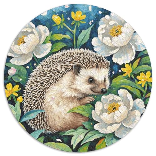1000 Teile Igel Puzzle Für Jugendliche Und Erwachsene Geschicklichkeitsspiel Igel Pfingstrose Puzzles Aus Karton Wohndekoration Geschenk Zu Weihnachten 1000pcs (67.5x67.5cm) von WXLWHR
