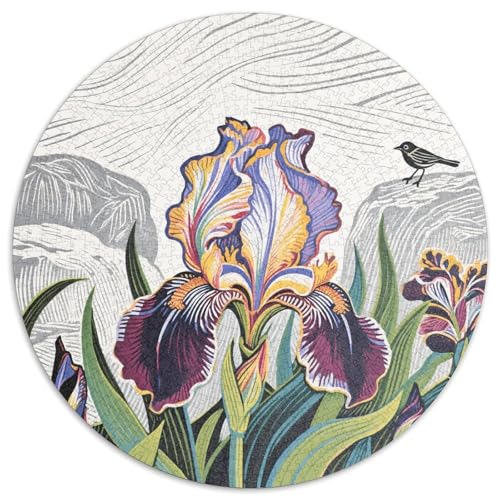 1000 Teile Iris Puzzle Für Erwachsene Und Kinder aus Karton Geduldspiel Iris Kleiner Vogel Puzzles Wohnkultur Geschenkideen 1000pcs (67.5x67.5cm) von WXLWHR