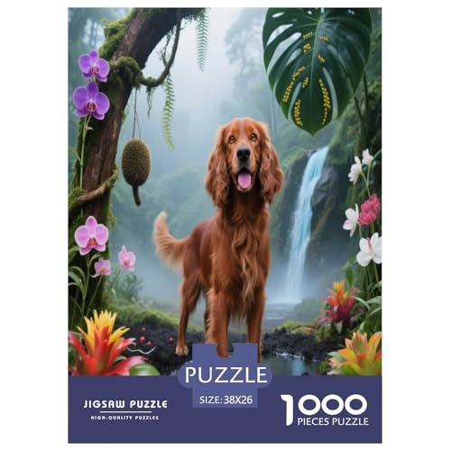 1000 Teile Irischer Setter Puzzle – Für Erwachsene, Familienspaß & Bildung, Hund Wald Puzzle, Wohnkultur, Einzigartiges Geschenk 38x26cm/1000pcs 1000 Teile Irischer Setter Puzzle – Für Erwachsene, Familienspaß & Bildung, Hund Wald Puzzle, Wohnkultur, Einzigartiges Geschenk 38x26cm/1000pcs von WXLWHR