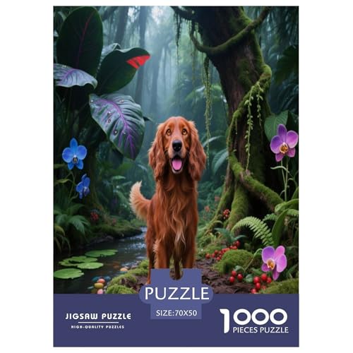 1000 Teile Irischer Setter Puzzle – Für Erwachsene, Familienspaß & Lernspielzeug, Hund Tropenwald Puzzles, Wohnkultur, Einzigartiges Geschenk 70x50cm/1000pcs 1000 Teile Irischer Setter Puzzle – Für Erwachsene, Familienspaß & Lernspielzeug, Hund Tropenwald Puzzles, Wohnkultur, Einzigartiges Geschenk 70x50cm/1000pcs von WXLWHR