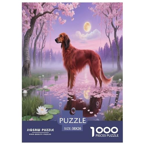 1000 Teile Irischer Setter Puzzle – Für Erwachsene, Herausforderndes Denkspiel, Cherry Blossom Sumpf Puzzle, Wohnkultur, Geschenk Für Kinder 38x26cm/1000pcs 1000 Teile Irischer Setter Puzzle – Für Erwachsene, Herausforderndes Denkspiel, Cherry Blossom Sumpf Puzzle, Wohnkultur, Geschenk Für Kinder 38x26cm/1000pcs von WXLWHR