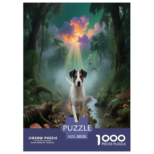 1000 Teile Jack Russell Terrier Puzzle – Für Erwachsene, Familienspaß & Bildung, Hund Dschungel Puzzles, Dekoration, Geschenk Zum Geburtstag 38x26cm/1000pcs 1000 Teile Jack Russell Terrier Puzzle – Für Erwachsene, Familienspaß & Bildung, Hund Dschungel Puzzles, Dekoration, Geschenk Zum Geburtstag 38x26cm/1000pcs von WXLWHR