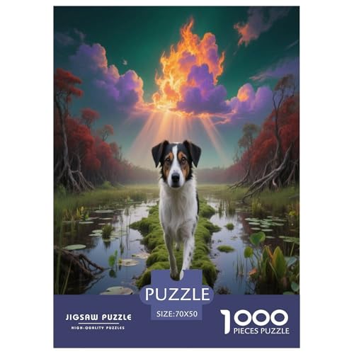 1000 Teile Jack Russell Terrier Puzzle – Für Erwachsene, Familienspaß & Lernspielzeug, Hund Sumpf Puzzles, Wohnkultur, Geschenk Für Erwachsene 70x50cm/1000pcs 1000 Teile Jack Russell Terrier Puzzle – Für Erwachsene, Familienspaß & Lernspielzeug, Hund Sumpf Puzzles, Wohnkultur, Geschenk Für Erwachsene 70x50cm/1000pcs von WXLWHR