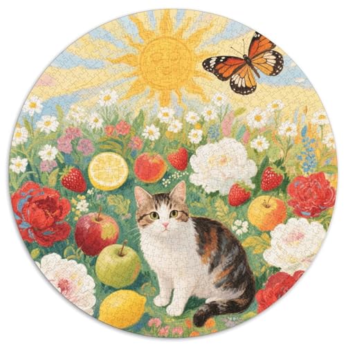 1000 Teile Kätzchen Puzzle Für Jugendliche Und Erwachsene Geschicklichkeitsspiel Kätzchen Blumen Puzzles Aus Karton Wohndekoration Geschenk Für Erwachsene 1000pcs (67.5x67.5cm) von WXLWHR