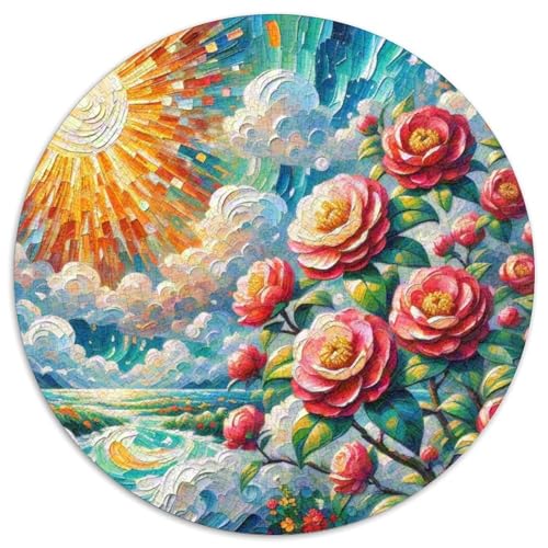 1000 Teile Kamelie Puzzle Für Erwachsene Und Kinder Schwieriges Spiel Familien Spiel Puzzles Aus Karton Wohndekoration Geschenk Für Erwachsene 1000pcs (67.5x67.5cm) von WXLWHR