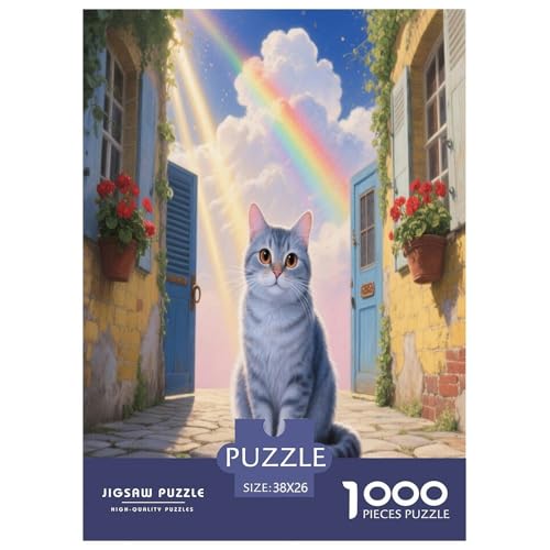 1000 Teile Kartäuser Katze Puzzle – Für Erwachsene, Familienspaß & Lernspielzeug, Katze Stadt Puzzles, Wohnkultur, Einzigartiges Geschenk 38x26cm/1000pcs 1000 Teile Kartäuser Katze Puzzle – Für Erwachsene, Familienspaß & Lernspielzeug, Katze Stadt Puzzles, Wohnkultur, Einzigartiges Geschenk 38x26cm/1000pcs von WXLWHR