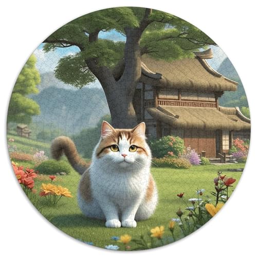 1000 Teile Katze Puzzle – Für Erwachsene, Anspruchsvolles Spiel, Landhaus Puzzle, Dekoration, Geschenk Für Kinder 1000pcs (67.5x67.5cm) von WXLWHR