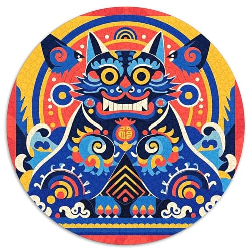 1000 Teile Katze Puzzle Für Erwachsene Und Kinder aus Karton Pädagogisches Spiel Katzen Totem Puzzles Dekoration Geschenkideen 1000pcs (67.5x67.5cm) von WXLWHR