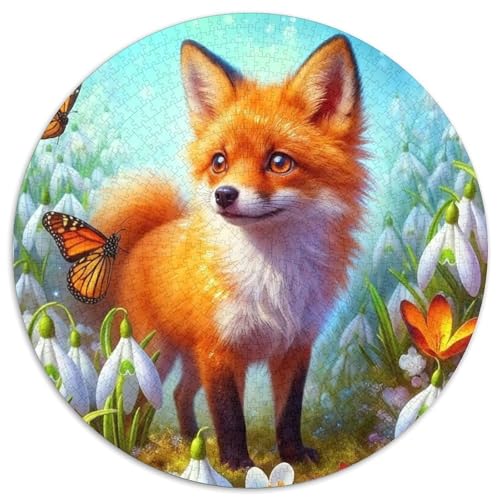 1000 Teile Kleiner Fuchs Puzzle – Für Erwachsene, Familienspaß & Gemeinsames Spiel, Blumen Puzzles, Wohnkultur, Geschenk Zum Geburtstag 1000pcs (67.5x67.5cm) von WXLWHR