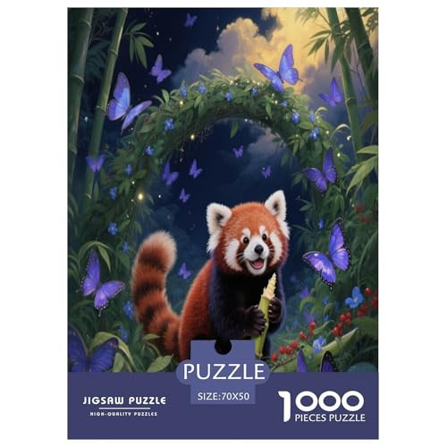 1000 Teile Kleiner Panda Puzzle – Für Erwachsene, Herausforderndes Denkspiel, Schmetterling Garten Puzzles, Dekoration, Geschenk Für Erwachsene 70x50cm/1000pcs 1000 Teile Kleiner Panda Puzzle – Für Erwachsene, Herausforderndes Denkspiel, Schmetterling Garten Puzzles, Dekoration, Geschenk Für Erwachsene 70x50cm/1000pcs von WXLWHR
