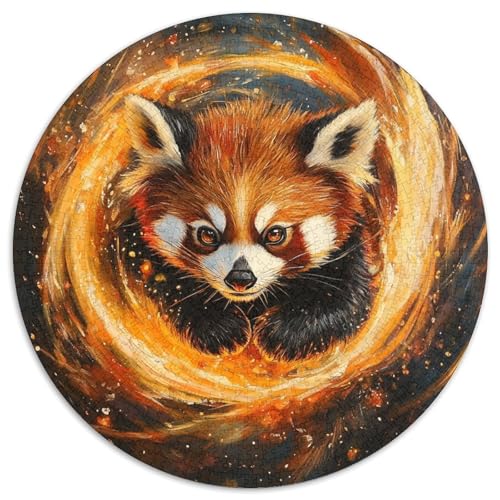 1000 Teile Kleiner Panda Puzzle Für Erwachsene Und Kinder aus Karton Pädagogisches Spiel Roter Panda Wirbel Gemälde Puzzles Dekoration Geschenk Für Kinder 1000pcs (67.5x67.5cm) von WXLWHR