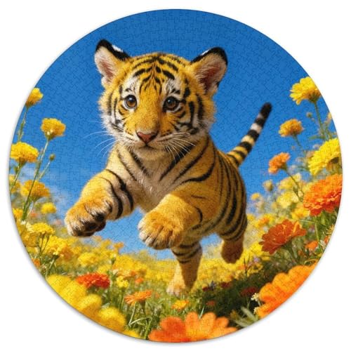 1000 Teile Kleiner Tiger Puzzle – Für Erwachsene, Familienspaß & Gemeinsames Spiel, Blumen Puzzles, Wohnkultur, Geschenk Zum Geburtstag 1000pcs (67.5x67.5cm) von WXLWHR