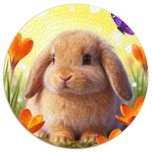 1000 Teile Kleines Häschen Puzzle – Für Erwachsene, Familienspaß & Gemeinsames Spiel, Blumen Puzzle, Dekoration, Einzigartiges Geschenk 1000pcs (67.5x67.5cm) von WXLWHR