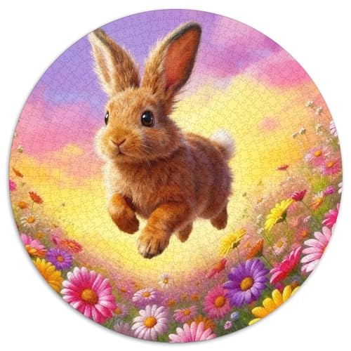 1000 Teile Kleines Häschen Puzzle – Für Erwachsene, Familienspaß & Gemeinsames Spiel, Blumenmeer Puzzles, Dekoration, Geschenk Zum Geburtstag 1000pcs (67.5x67.5cm) von WXLWHR