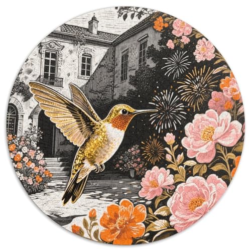 1000 Teile Kolibri Puzzle – Für Erwachsene, Anspruchsvolles Spiel, Blühender Hof Puzzle, Wohnkultur, Geschenkideen 1000pcs (67.5x67.5cm) von WXLWHR