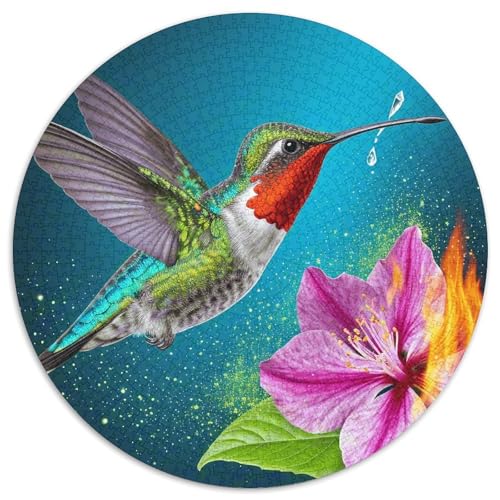 1000 Teile Kolibri Puzzle Für Jugendliche Und Erwachsene Geduldspiel Kolibri Blumen Puzzle Aus Karton Wohndekoration Geschenk Für Erwachsene 1000pcs (67.5x67.5cm) von WXLWHR